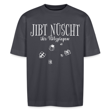 JIBT NÜSCHT - Unisex Oversize Bio-T-Shirt - Indigoblau