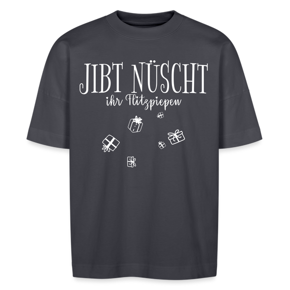 JIBT NÜSCHT - Unisex Oversize Bio-T-Shirt - Indigoblau