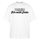 Berlin Statement in schwarzer Schrift 'ICK HAB MIR HIER MA UMJEKIEKT-Wir sind die Geilsten-Oversized Unisex Bio T-Shirt - Weiß