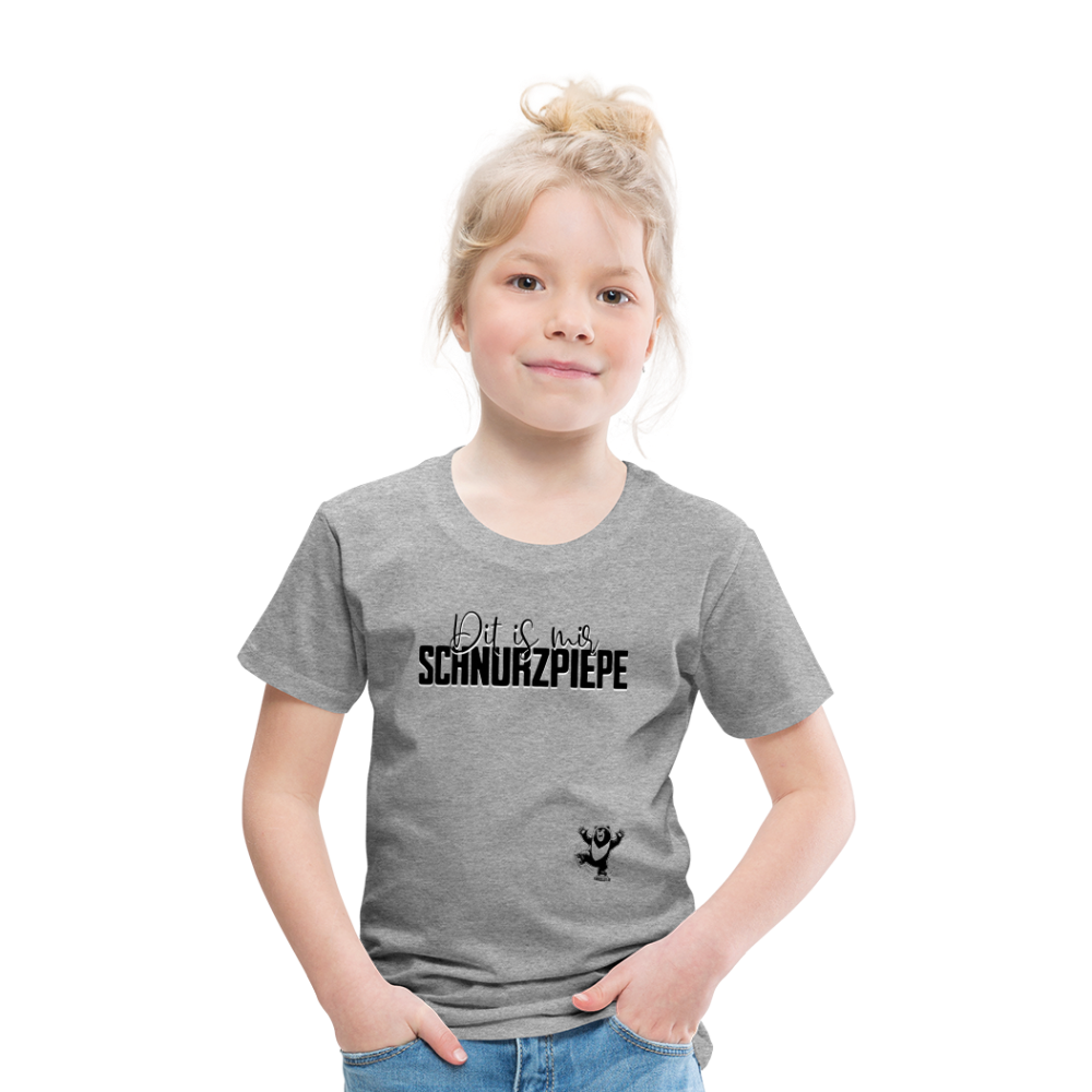 SCHNURZPIEPE - Kinder Premium T-Shirt - Grau meliert