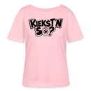 KIEKSTN SO?-Rundhals Frauen Bio-T-Shirt mit echt Berliner Schnauze - Hellrosa