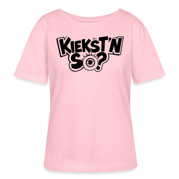 KIEKSTN SO?-Rundhals Frauen Bio-T-Shirt mit echt Berliner Schnauze - Hellrosa