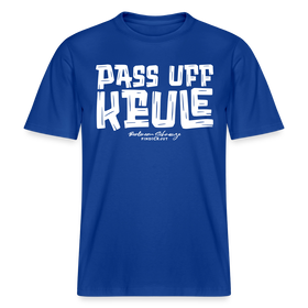 PASS UFF KEULE- RELAXED FIT Unisex Organic T-Shirt mit Berliner Schnauze - Dunkelblau