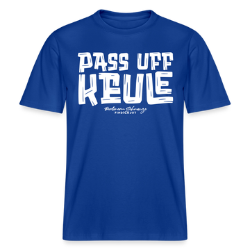 PASS UFF KEULE- RELAXED FIT Unisex Organic T-Shirt mit Berliner Schnauze - Dunkelblau