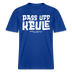 PASS UFF KEULE- RELAXED FIT Unisex Organic T-Shirt mit Berliner Schnauze - Dunkelblau