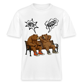 Berliner Bär mit berliner Schnauze-WATN?NÜSCHT- RELAXED FIT Unisex Organic T-Shirt - Weiß