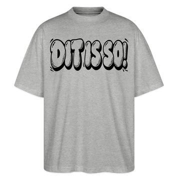 Berlin Shirt- DIT IS SO!-Oversized Unisex Bio T-Shirt mit Berliner Schnauze - Grau meliert