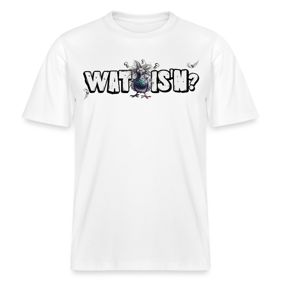 WAT IS'N?-Relaxed Fit Unisex Bio-T-Shirt - Weiß