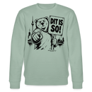 Berlin Souvenir -DIT IS SO! – Unisex Bio-Sweatshirt mit Berliner Bär - Helles Graugrün
