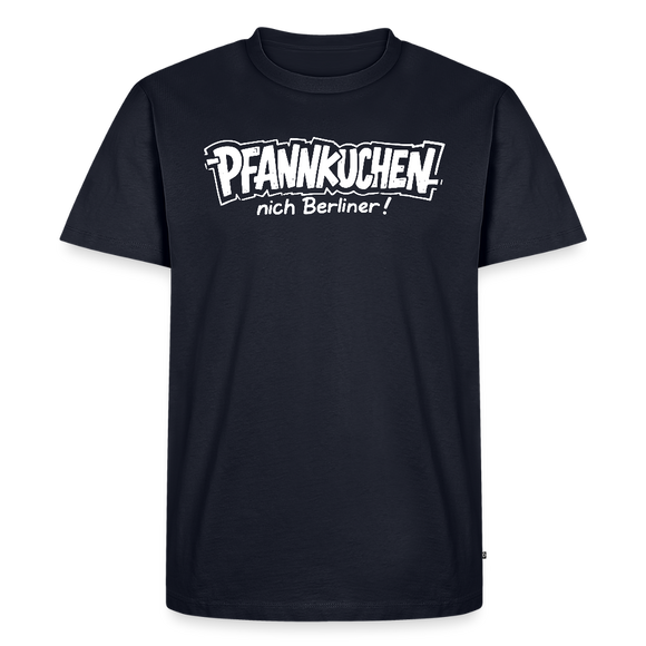 witziges Berlin Shirt-PFANNKUCHEN-NICH BERLINER-Männer Premium BIO T-Shirt - Navy