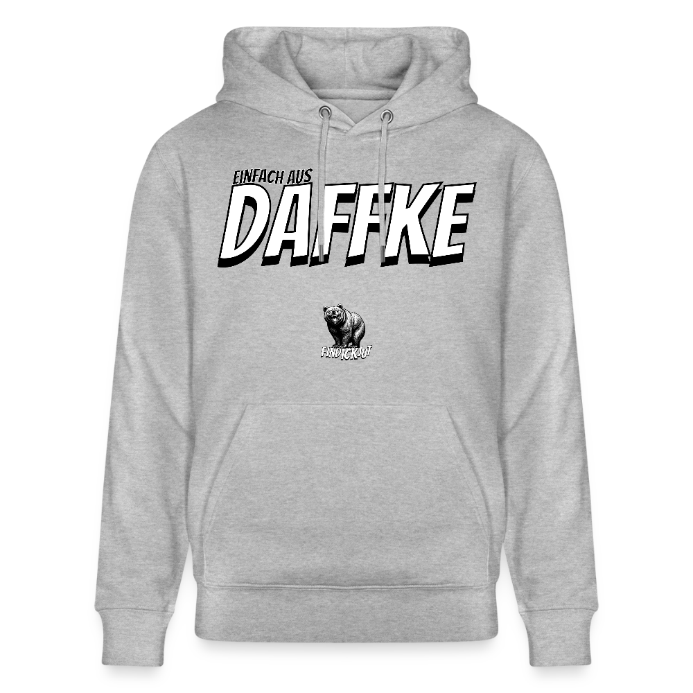AUS DAFFKE-Unisex Bio-Hoodie - Grau meliert