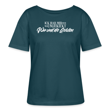 WIR SIND DIE GEILSTEN mit Berliner Schnauze-Rundhals Frauen Bio-T-Shirt - Dunkles Petrol