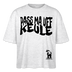 PASS MA UFF KEULE - Frauen Boxy Bio-T-Shirt - Weiß meliert