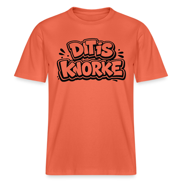 DIT IS KNORKE-RELAXED FIT Unisex Bio T-Shirt - Hellrot