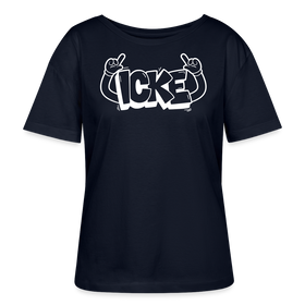 ICKE-Rundhals Frauen Bio-T-Shirt - Navy