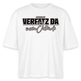 VERFATZ DA VOM JELÄNDE-Frauen Boxy Bio-T-Shirt - Weiß