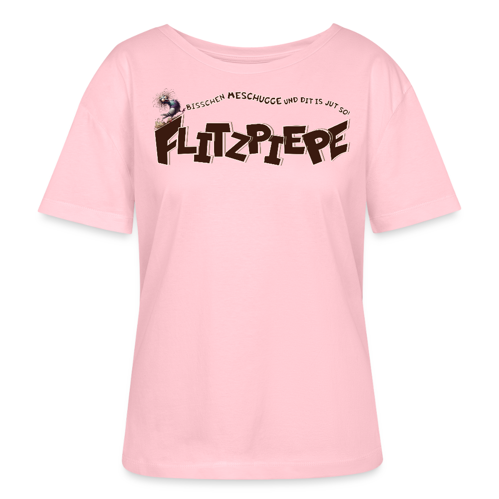 BERLINER FLITZPIEPE-Rundhals Frauen Bio-T-Shirt - Hellrosa