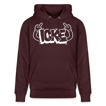 ICKE-Unisex Bio-Hoodie mit Berliner Schnauze - Maroon