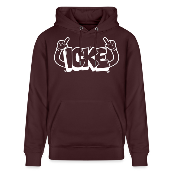 ICKE-Unisex Bio-Hoodie mit Berliner Schnauze - Maroon
