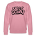 rosa farbener Bio Unisex Sweater mit schwarzem Letter-Print „URST SCHAU“ – berliner ostalgie & berliner schnauze Statement, reguläre Passform.