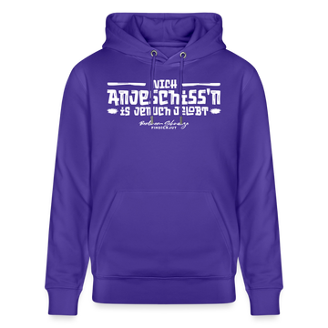 Berliner Spruch-NICH ANJESCHISSN-Unisex Bio-Hoodie mit Berliner Schnauze - Purple Love 