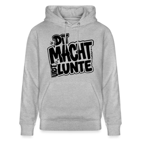 DIT MACHT URST LUNTE-Unisex Bio-Hoodie mit Berliner Schnauze - Grau meliert