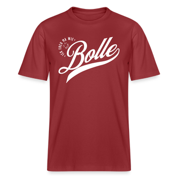 ICK FREU MA WIE BOLLE-Relaxed Fit Unisex Bio-T-Shirt - Erdrot