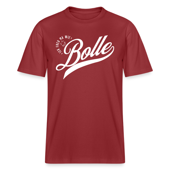 ICK FREU MA WIE BOLLE-Relaxed Fit Unisex Bio-T-Shirt - Erdrot