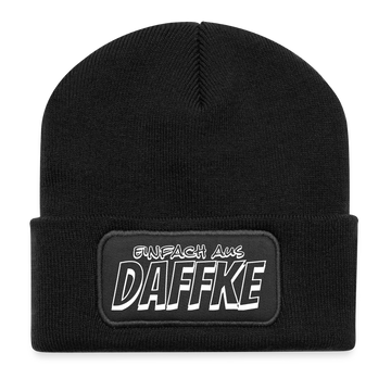 Berliner Spruch-EINFACH AUS DAFFKE-Beanie - Schwarz