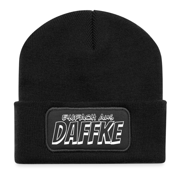 Berliner Spruch-EINFACH AUS DAFFKE-Beanie - Schwarz