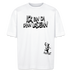 „ICK BIN DA, KANN LOSJEHN“-Print – Berliner Schnauze auf Oversized T-Shirt aus 100% Bio-Baumwolle mit breitem Stehkragen und überschnittenen Ärmeln. - Weiß