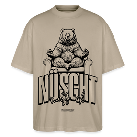 NÜSCHT MUSS ICK-Unisex Oversize Bio-T-Shirt - Steingrau