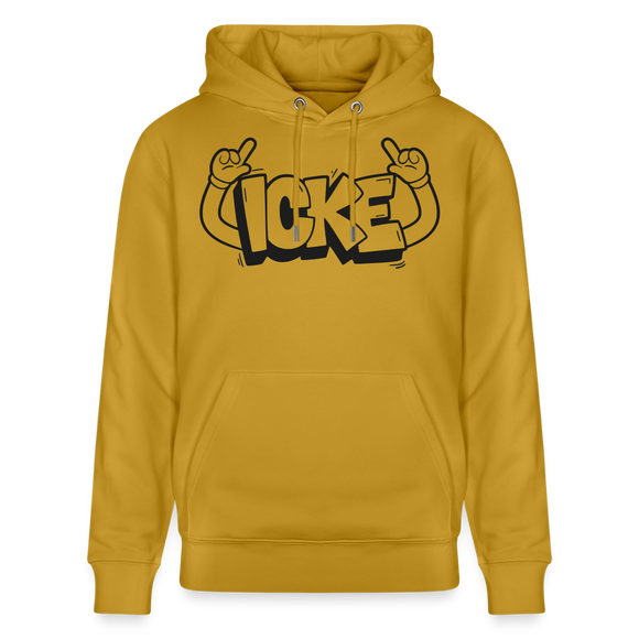 ICKE-Unisex Bio-Hoodie mit Berliner Schnauze - Ocker