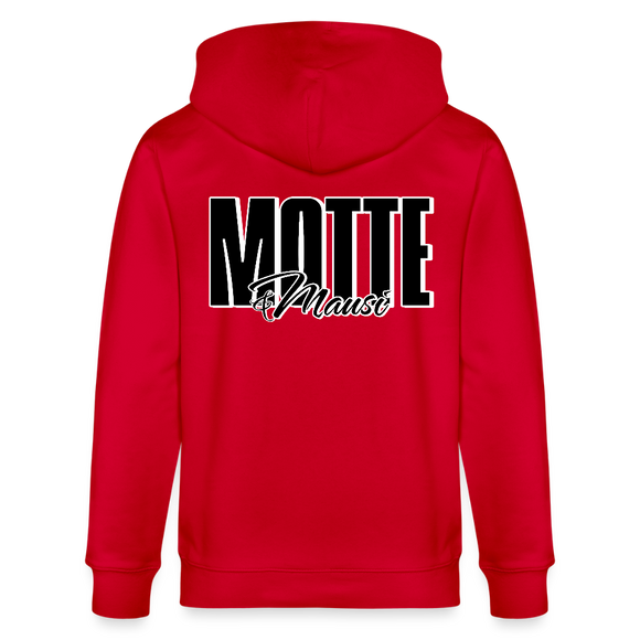 MOTTE UND MAUSI-Unisex Bio-Kapuzenjacke - Rot
