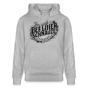 BERLINER SCHNAUZE als Souvenir-Unisex Bio-Hoodie II - Grau meliert