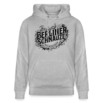 BERLINER SCHNAUZE als Souvenir-Unisex Bio-Hoodie II - Grau meliert