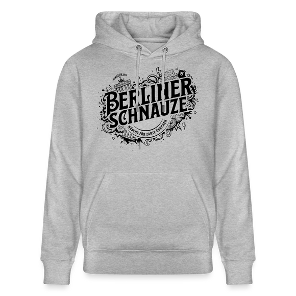 BERLINER SCHNAUZE als Souvenir-Unisex Bio-Hoodie II - Grau meliert