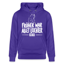 Berliner Spruch-FRÜHER WAR ALLET LEICHTERUnisex Bio-Hoodie - Purple Love 