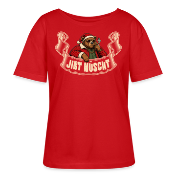 JIBT NÜSCHT-Anti-Geschenke-Rundhals Frauen Bio-T-Shirt - Rot