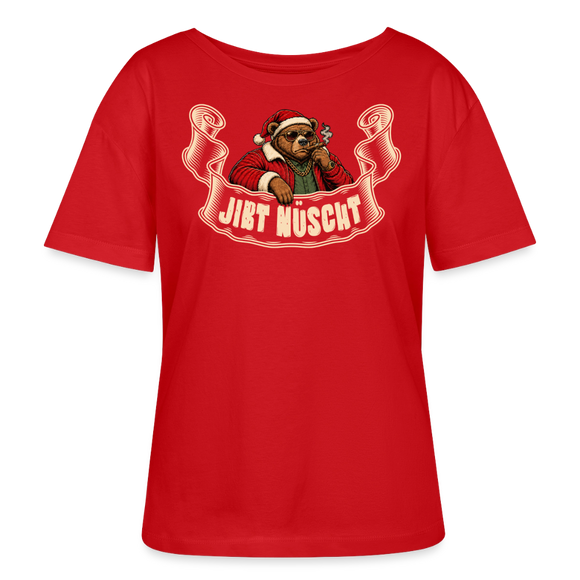 JIBT NÜSCHT-Anti-Geschenke-Rundhals Frauen Bio-T-Shirt - Rot