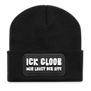 Berliner Spruch-ICK GLOOB MIR LAUST DER AFFE-Beanie - Schwarz