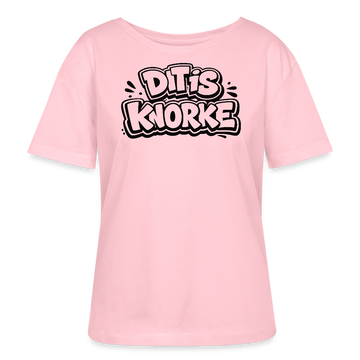 DIT IS KNORKE-Rundhals Frauen Bio-T-Shirt - Hellrosa
