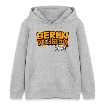 BERLIN ICK LIEB DIR - Kinder Bio-Hoodie - Grau meliert