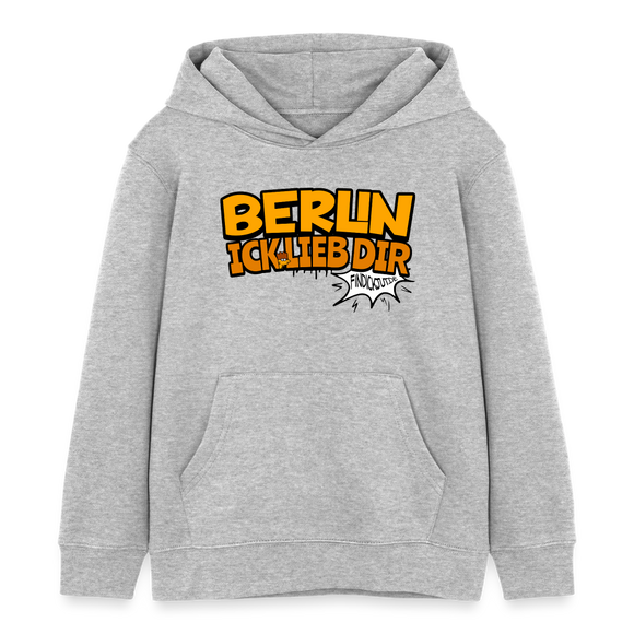 BERLIN ICK LIEB DIR - Kinder Bio-Hoodie - Grau meliert