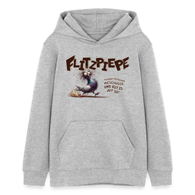 BERLINER FLITZPIEPE-Teenager Bio-Hoodie - Grau meliert