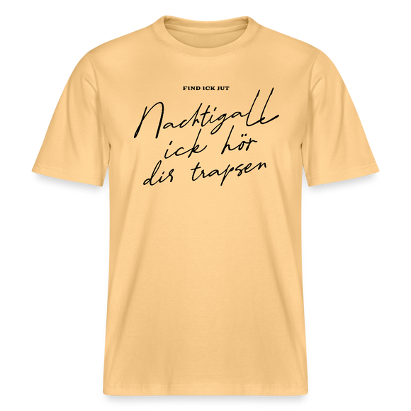 NACHTIGALL ICK HÖR DIR TRAPSEN- RELAXED FIT Unisex BIO T-Shirt - Hellgelb