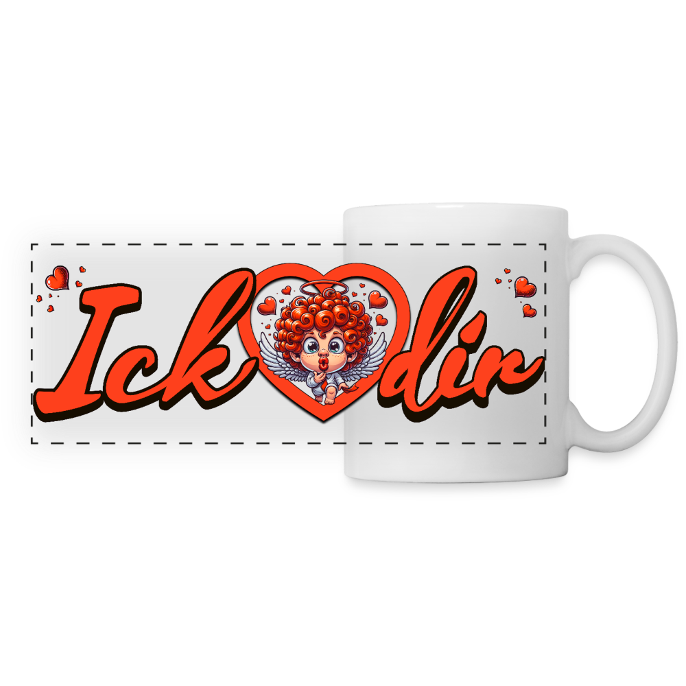 ICK LIEBE DIR - Panorama Tasse - Weiß