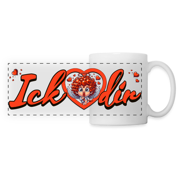 ICK LIEBE DIR - Panorama Tasse - Weiß