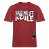 Berlin Shirt mit Spruch-weisser print-Pass ma uff keule-Relaxed Fit Unisex Bio-T-Shirt II - Erdrot
