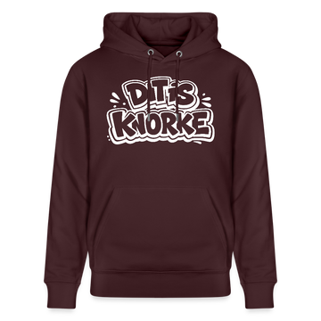 DIT IS KNORKE-Unisex Bio-Hoodie mit Berliner Spruch - Maroon